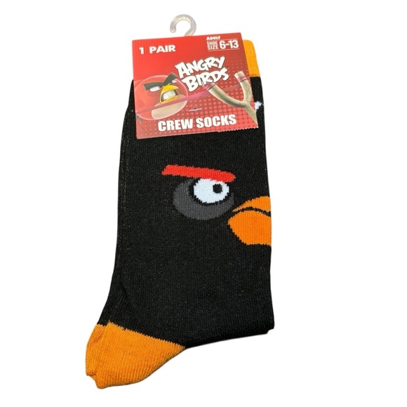 3/$20 Crazy Socks Angry Birds for Men & Women Cozy Funny Gift for Game Lovers - Picture 1 of 6